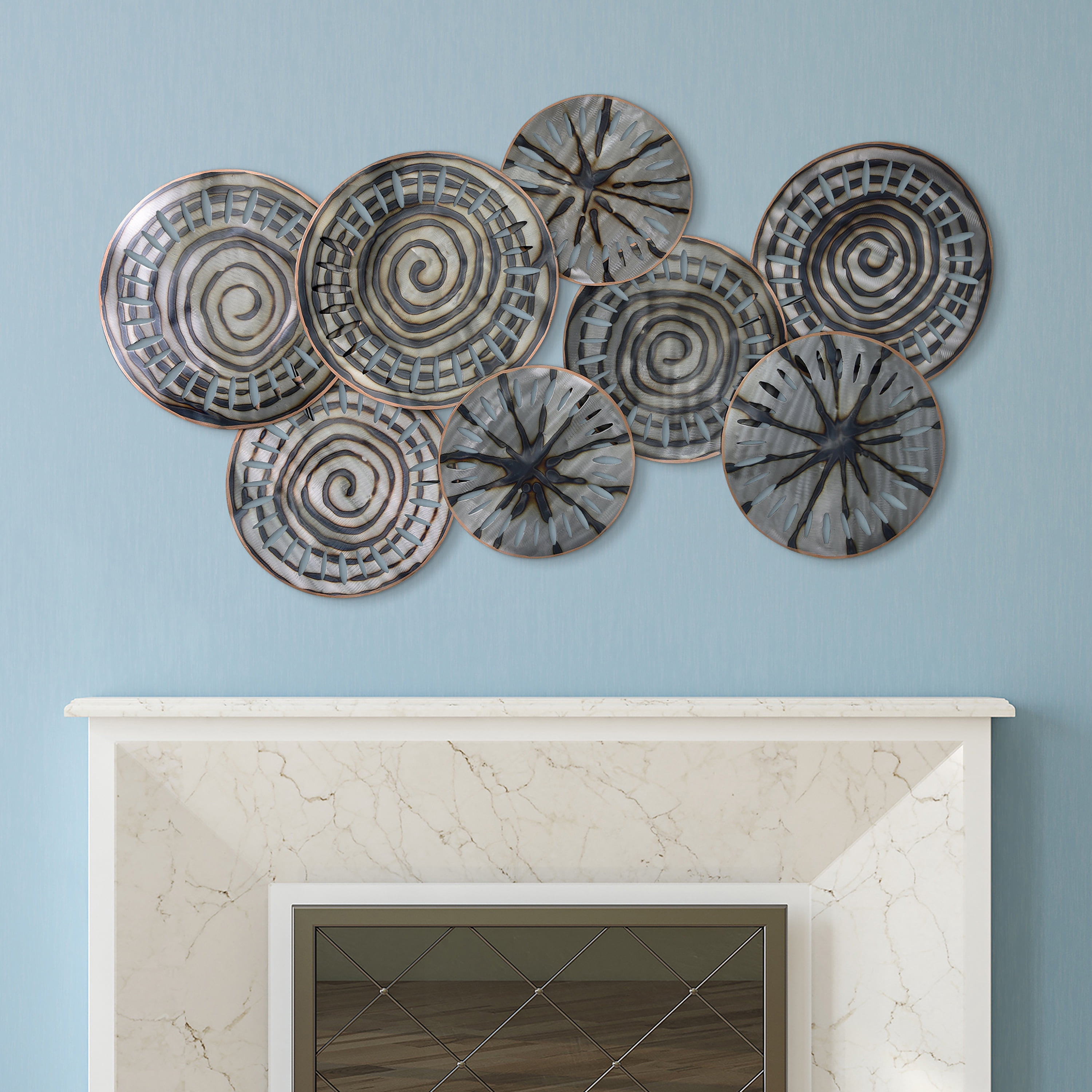 Empire Art Direct ADM-6096-2550-R Nautica Hand Painted Etched Metal Wall Sculpture