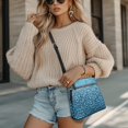 thumbnail image 4 of HELLHERO Blue Leopard Print Satchel Bag, Water-Resistant Shoulder Purse PU Leather Waterproof Handbag for Weekend Getaways Outdoor Activities, 4 of 7