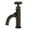 Oil Rubbed Bronze, variant on Kingston Brass KS2826RKX Webb One-Handle Single-Hole Bathroom Faucet with Knurled Handle and Push Pop-Up Drain, Matte Black/Polished Nickel