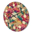 thumbnail image 3 of Designart 'Elegant blossom Retro pattern' Mid-Century Modern Wood Wall Clock, 3 of 5
