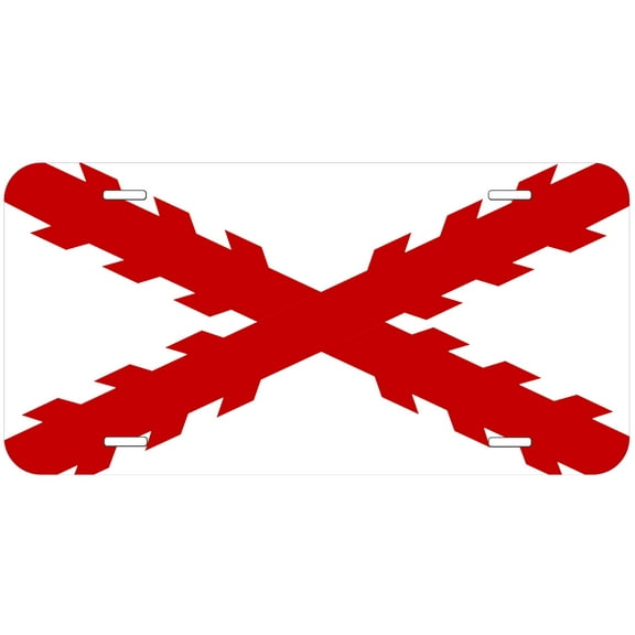 Cross of Burgundy Flag Novelty Car Auto License Plate