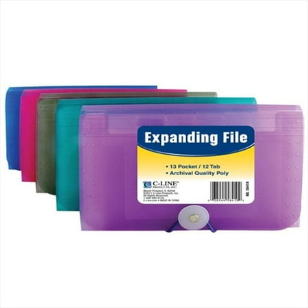 Art Fire Coupon Code C-Line Products 58410BNDL8EA 13-Pocket Coupon Size Expanding File - Color May Vary - Set of 8 Files ()