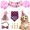 Pink, variant on TELOLY Dog Birthday,Elastic String Accessory Caps Hood for Dog Cat,Adjustable Bow Tie Hat for Pet,Black&White