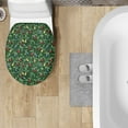 thumbnail image 4 of ZUXONGSY Christmas Tree Lights Flannel Toilet Cover Washroom Toilet Bowl Dust Cover with Elastic Bottom Soft Skin Friendly Toilet Protective Cover Stain-Resistant Xmas Decor, 4 of 6