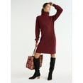 thumbnail image 2 of Time and Tru Women's Ribbed Knit Turtleneck Dress, Sizes S-XXXL, 2 of 6