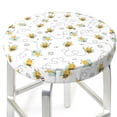 thumbnail image 3 of Kdxio Bee Print Stool Covers Round,Stretch Round Bar Stool Covers Washable Bar Stool Cushion Slipcover for 12-15 Inch Chair, 3 of 7