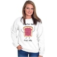 thumbnail image 5 of Kawaii Matching Couples Set PB and J Unisex Plus Fleece Graphic Sweatshirt Brisco Brands 4X, 5 of 6