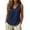 Navy, variant on Sheghy Tank Tops for Women 100%Cotton Women's Solid Color V-neck Sleeveless Button Casual Cotton and Linen Top