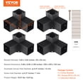 thumbnail image 6 of VEVOR Pergola Bracket Kit 4''x4''(Inner Size 3.6x3.6), 4pcs 3-Way Heavy Duty Corner Bracket Woodworks DIY Post Base Kit, Easy Installation Wooden Beams for Gazebos, Patio Pergolas, Log Cabin Outdoor, 6 of 9