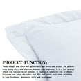 thumbnail image 4 of Ntbay 2 Pack Double Brushed Microfiber Euro Pillow Shams, Super Soft and Cozy European Throw Pillow Covers, Wrinkle, Fade, Stain Resistant Square Pillow Cases, 26" x 26", White, 4 of 5