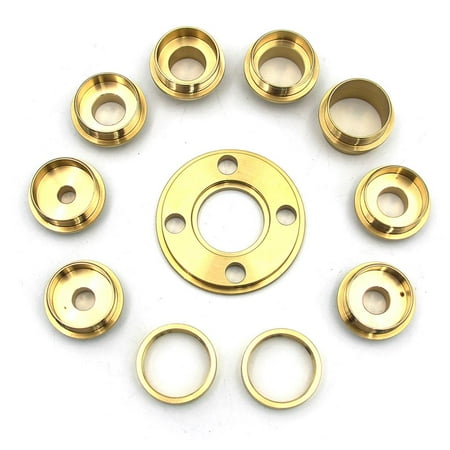 

Brass Template Router Guides Kit Router Parts With Lock Nuts Axle Sleeve Router Accessory for Cleaning Work Hinge Milling