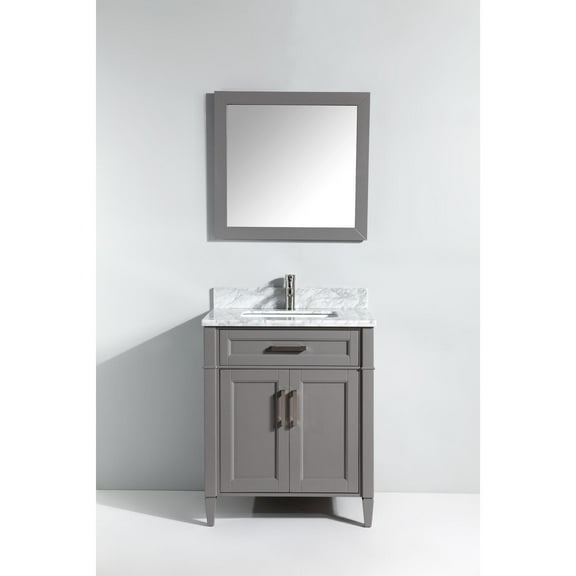 Vanity Art 30 in. Single Sink Bathroom Vanity Set - Gray