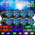 thumbnail image 1 of LED Stage Lights,Rechargeable RGBWA+UV DJ Par Lights, 6x10W UpLights W/ DMX/Remote Control for Parties Wedding Events Concert,8Pcs, 1 of 8