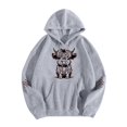 thumbnail image 1 of WEAIXIMIUNG Sweat à Capuche Zippé pour Femmes Mignon Manches Longues Adulte Imprimé Graphique Vache Pull Sweat-Shirts à Cordon, 1 of 5