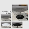 thumbnail image 6 of LeisureMod 27" Round Coffee Table with Sintered Stone Top and Powder-Coated Stainless Steel Pedestal Base for Modern Living Room, Bedroom, Lounge Area Verve Collection in Grey, 6 of 9