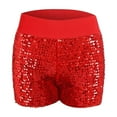 thumbnail image 3 of frariair Mardi&nbsp;Gras Shorts for women Ladies Casual Fashion Stage Performance Sequined Shorts Red 1 PC, 3 of 3