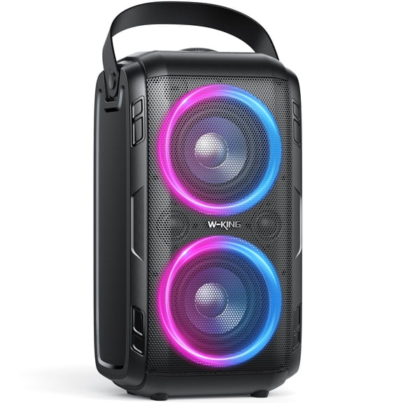 Bluetooth Speaker, W-King 80W Party Speaker Loud with Multi-Colors Light, Supports Bluetooth 5.0