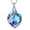 Blue-Colorful, variant on Tulip Flower Cremation Jewelry Crystal Heart Urn Necklace for Women Mom Memorial Ashes Keepsake Necklace of Loved One