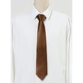 thumbnail image 2 of INSPIRE CHIC Men's Solid Color Formal Casual Party Wedding Self Tied Neckties Brown, 2 of 5