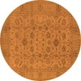 thumbnail image 1 of Ahgly Company Indoor Round Oriental Orange Industrial Area Rugs, 7' Round, 1 of 4