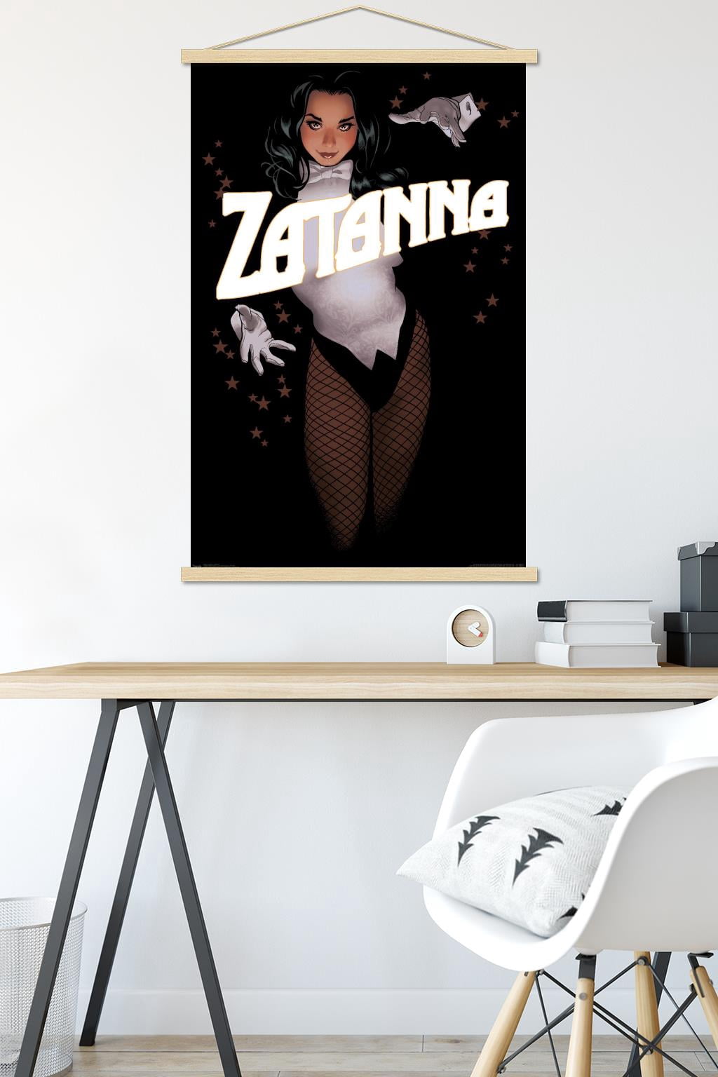 DC Comics - Zantanna - Alex Ross Portrait Wall Poster with Wooden Magnetic Frame, 22.375" x 34"