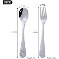 thumbnail image 3 of Stainless Steel Children's Tableware - 6 Piece Set - 3 Forks And Spoons - Cute, 3 of 5