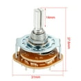 thumbnail image 2 of Uxcell 12Pin 2P5T 2 Pole 5 Position Selectable Single Deck Band Selector Rotary Switch 2Pcs, 2 of 4