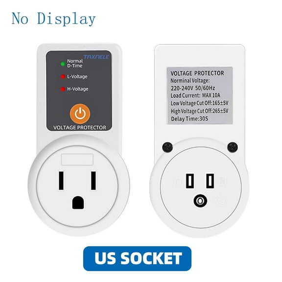 AC 220V 16A Automatic Voltage Protector Socket,Adjustable Power Surge Universal Plug Voltage Safe Protector