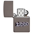 thumbnail image 4 of Zippo 3D Zippo Logo Design, Black Ice Finish, Windproof Lighter #49417, 4 of 6