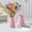 Pink, variant on Ceramic Vase for Living Room Decoration - Frosted Vertical Texture Hydroponic Vase - Tabletop Flower Vase for Home Office Shelf Décor - Small Modern Centerpiece Vase with Glazed Finish - 15.2cm Tall