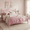 Pink, variant on Einfach Twin Size Metal Platform Bed Frame with Victorian Vintage Headboard, Heavy-Duty Bed Frame, 12.28" Under-Bed Storage, Easy Assembly, White