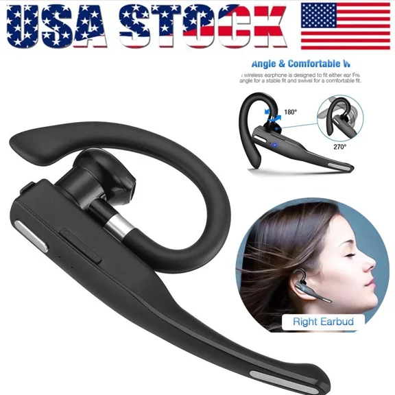 VIGOR- Ear-Hook Bluetooth 5.1 Headset Wireless Earphones Earbuds Stereo Headphones