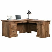 Sauder Palladia L-Shaped Computer Desk, Vintage Oak Finish