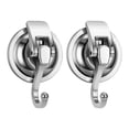 thumbnail image 3 of relayinert Door Hanging Hook Hanger Suction Cup Key Bathrobe Storage Rack Heavy Duty Coat Umbrella Accessory for Kitchen Bedroom Silver 1Set, 3 of 6