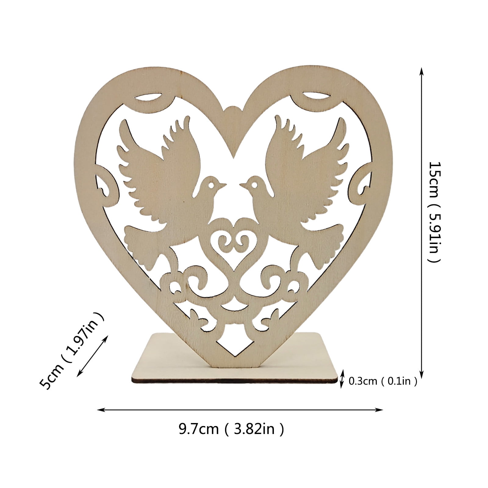  IMIKEYA 2pcs Love Bird Pendant Wood Heart Ornaments Home  Ornament Wood Love Ornament Unfinished Wood Heart Valentines Day Heart  Ornament Hanging Heart Decorate Wooden American Country : Home & Kitchen