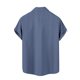 thumbnail image 5 of Blusa y camisa de manga corta con cuello vuelto y botones para hombre, estilo cárdigan vertical de manga corta con cuello vuelto y bolsillo, blusa de poliéster para hombre, 5 of 5