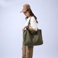 thumbnail image 2 of Bolsos Mujer Lona Hombro Bolso bandolera de gran capacidad Bolso sólido Verde FLhrweasw Nuevo, 2 of 7