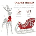 thumbnail image 6 of Best Choice Products Lighted Christmas 4ft Reindeer & Sleigh Holiday Outdoor Decor Set w/205 LED Lights, Stakes - Silver, 6 of 8