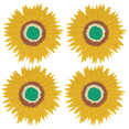 thumbnail image 1 of Salvamanteles para ollas y sartenes calientes, utensilios de cocina, soportes para ollas de silicona con forma de girasol, aptos para lavavajillas (paquete de 4), 1 of 5