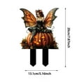 thumbnail image 3 of Fairy Garden Acrylic Outdoor Stake Signs Whimsical Pumpkin Halloween Designs For Yard Planters Durable 8 Pack, 3 of 4