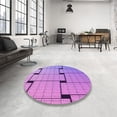 thumbnail image 4 of Ahgly Company Machine Washable Indoor Rectangle Transitional Bright Lilac Purple Area Rugs, 7' x 10', 4 of 7