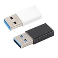 thumbnail image 1 of SHISUYAN 2PCS USB 3.0 Male to Type-C Female Adapter for Phone White Plastic, 1 of 8