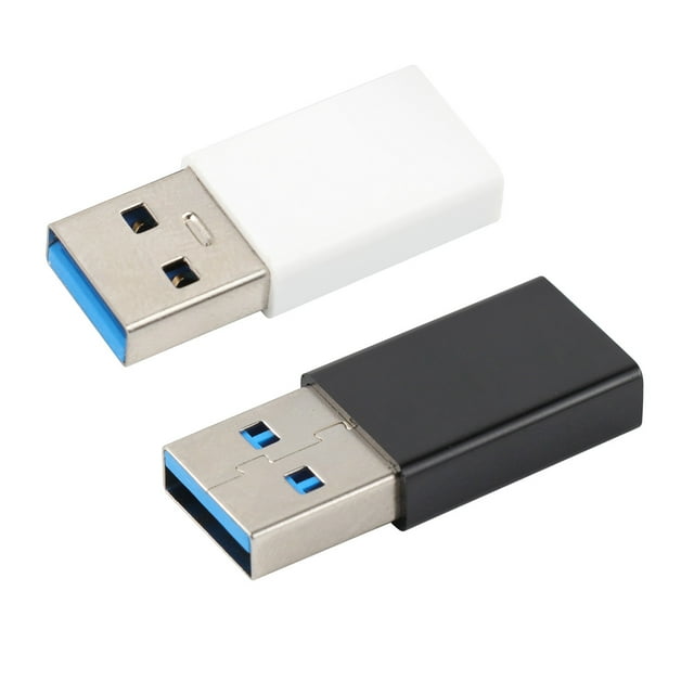 SHISUYAN 2PCS USB 3.0 Male to Type-C Female Adapter for Phone White Plastic