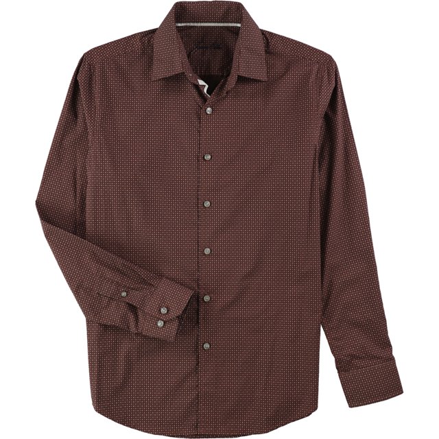 Tasso Elba - Camiseta con botones para hombre, color rojo, grande Tasso Elba Botones al frente