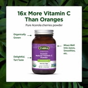 Flora - Acerola Powder, Daily Immune Booster with Vitamin C, Gluten Free & Vegan Vitamin C Antioxidant Powder, 1.7-oz. Glass Bottle