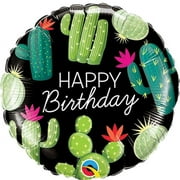 18 inch Birthday Cactuses Qualatex Foil Mylar Balloon - Party Supplies Decorations