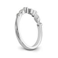 thumbnail image 6 of Solid 14k White Gold Diamond Wedding Band Ring Size 6.5 (.152 cttw.), 6 of 8