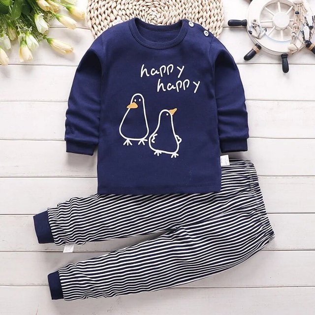 Conjunto de pijamas para niños, pijamas suaves Unisex de manga larga para bebés, pijamas suaves de dibujos animados para primavera y otoño, conjunto de pijamas navideños de dinosaurios para niños
