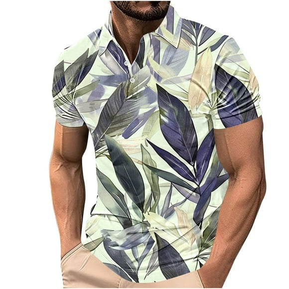 Chemise de Golf pour Hommes, Haut Décontracté à Manches Courtes Respirant avec Col, Léger pour le Sport et le Quotidien, Coupe Asiatique