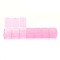 thumbnail image 3 of 7 Grid Plastic Box, 7 Small Grids Travel Repacking Box Divide Storage Container  For Store Earrings Necklaces Beads, Finger Rings Blue,Purple,White,Pink, 3 of 8